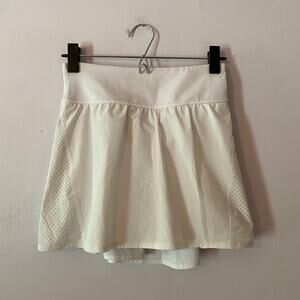 SPANX Women size Small Get Moving White Tennis Skort Pickleball Skirt Athleisure
